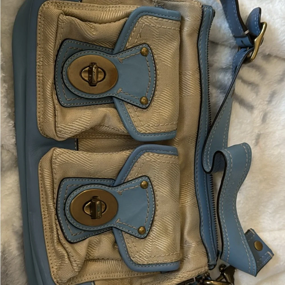 Coach Y2K 65th Anniversary blue and beige bag - Picture 1 of 3